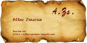 Albu Zsuzsa névjegykártya