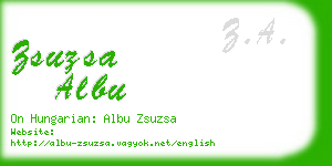 zsuzsa albu business card